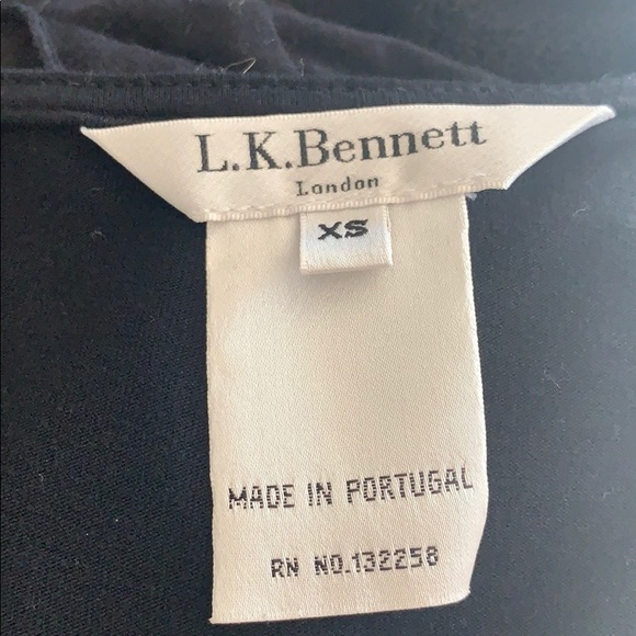 NWOT LK Bennett black shirred bodice top - Picture 4 of 5